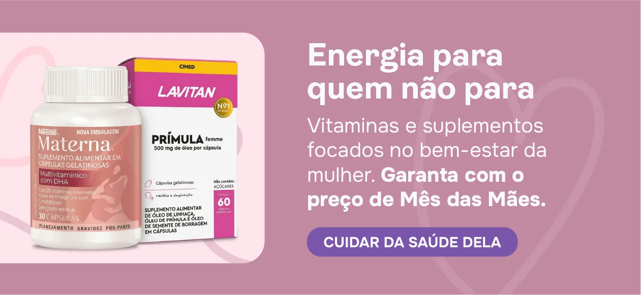 Banner Mês das Mães - Vitaminas e Minerais